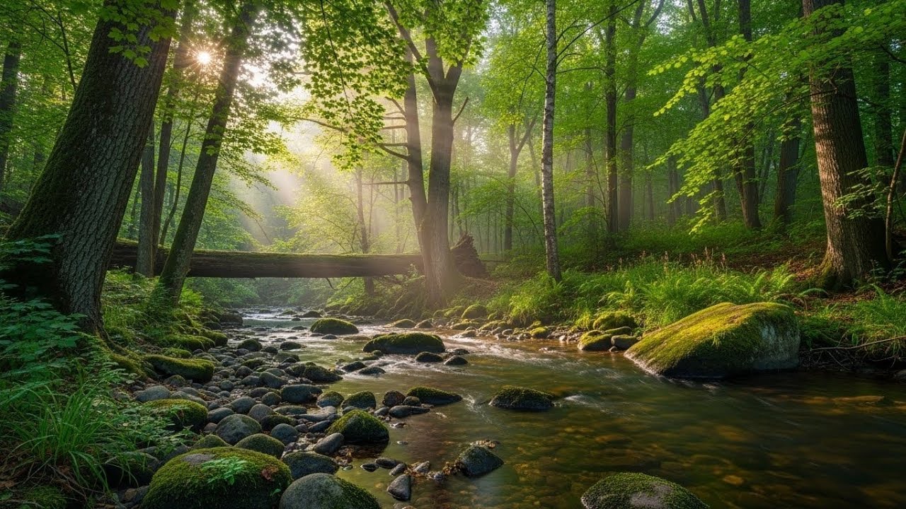 Tranquil River Flow 🌿 Soothing Nature Soundscape for Sleep and Stress Relief #683