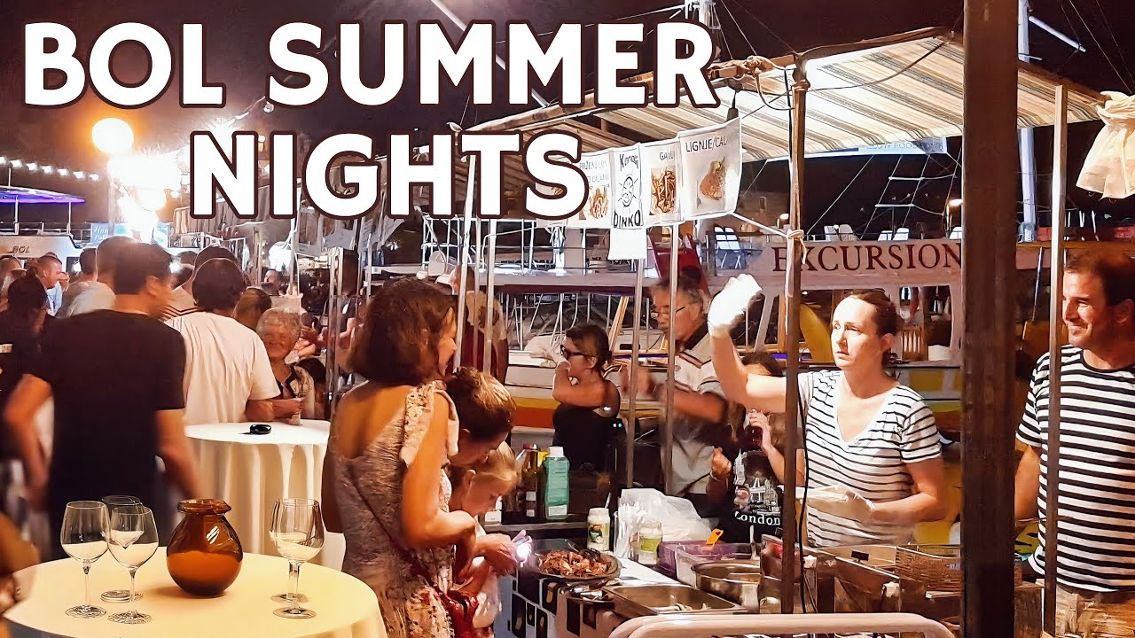 Unexpected Night Festival in Croatia 🇭🇷 | Food, Music & Boats After Dark in Bol!