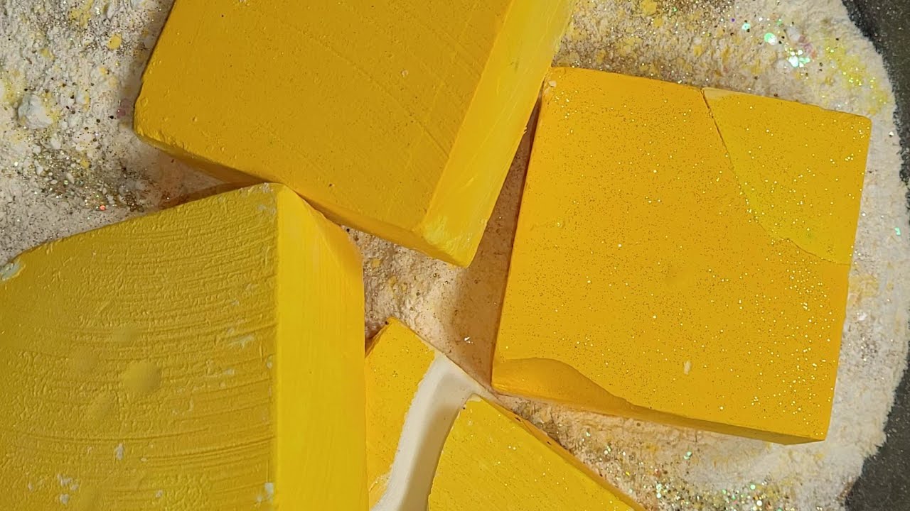 Yellow Dip Dyed Crunchy Dusty Blocks