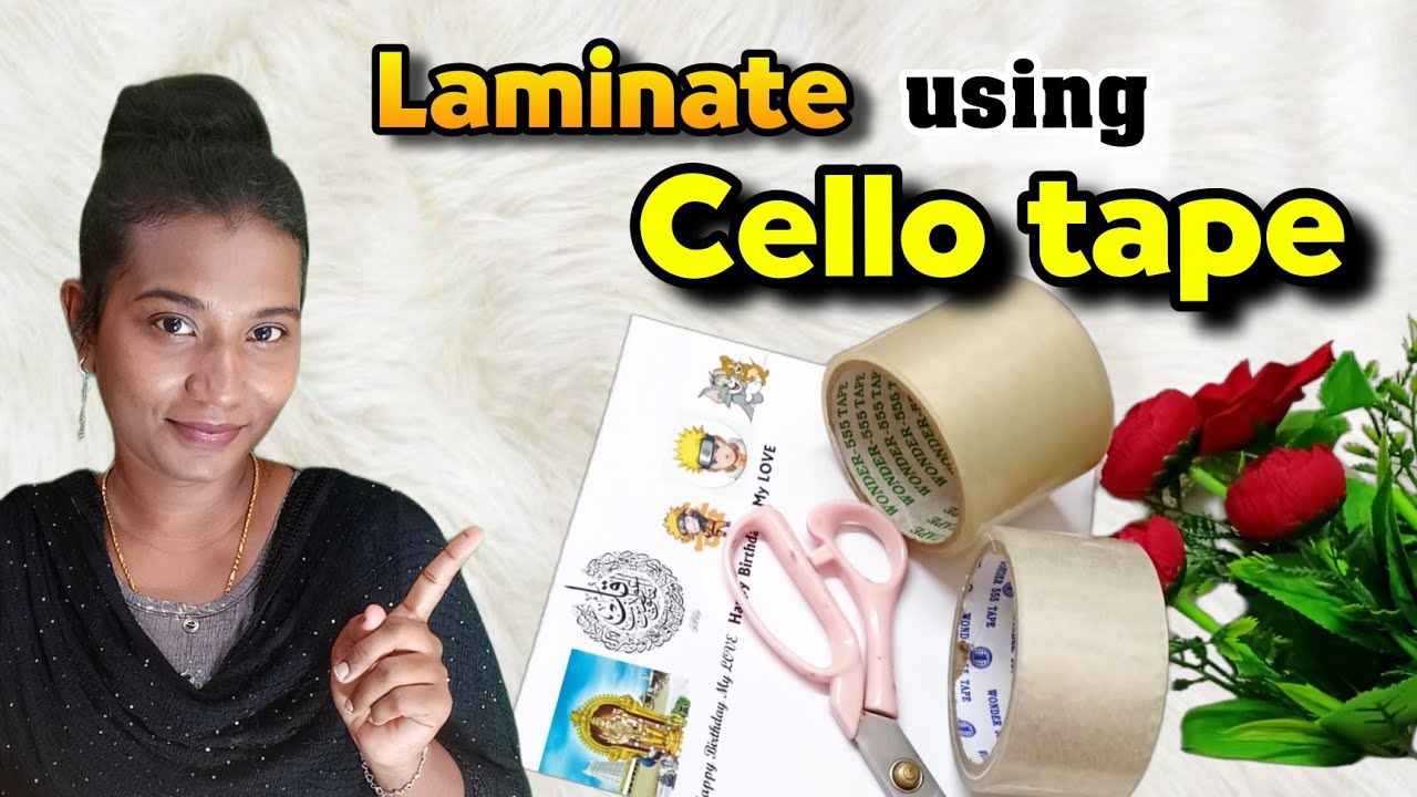 How to laminate using transparent tape | photo laminate at home | photo lamination