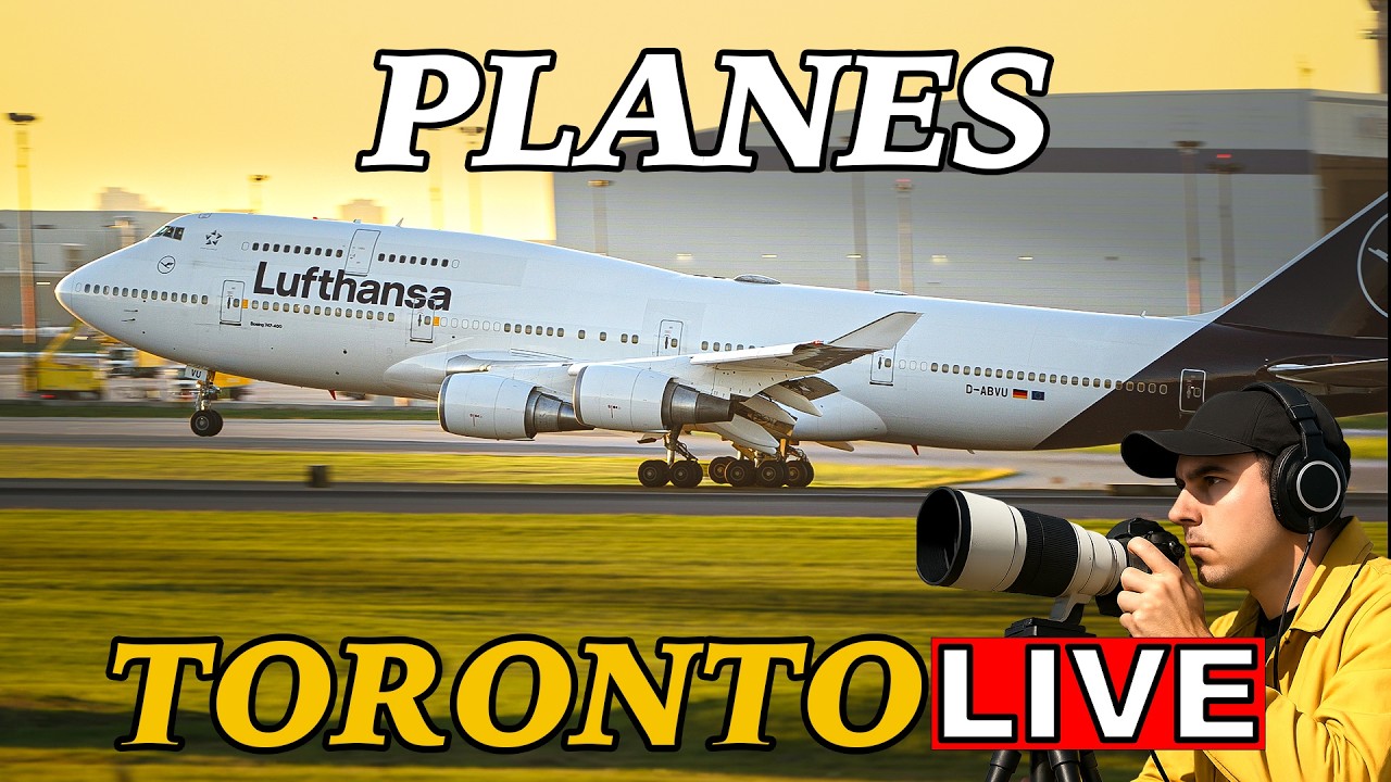 LIVE Evening PLANES at Toronto Airport! (YYZ)!  747, 777s and more!