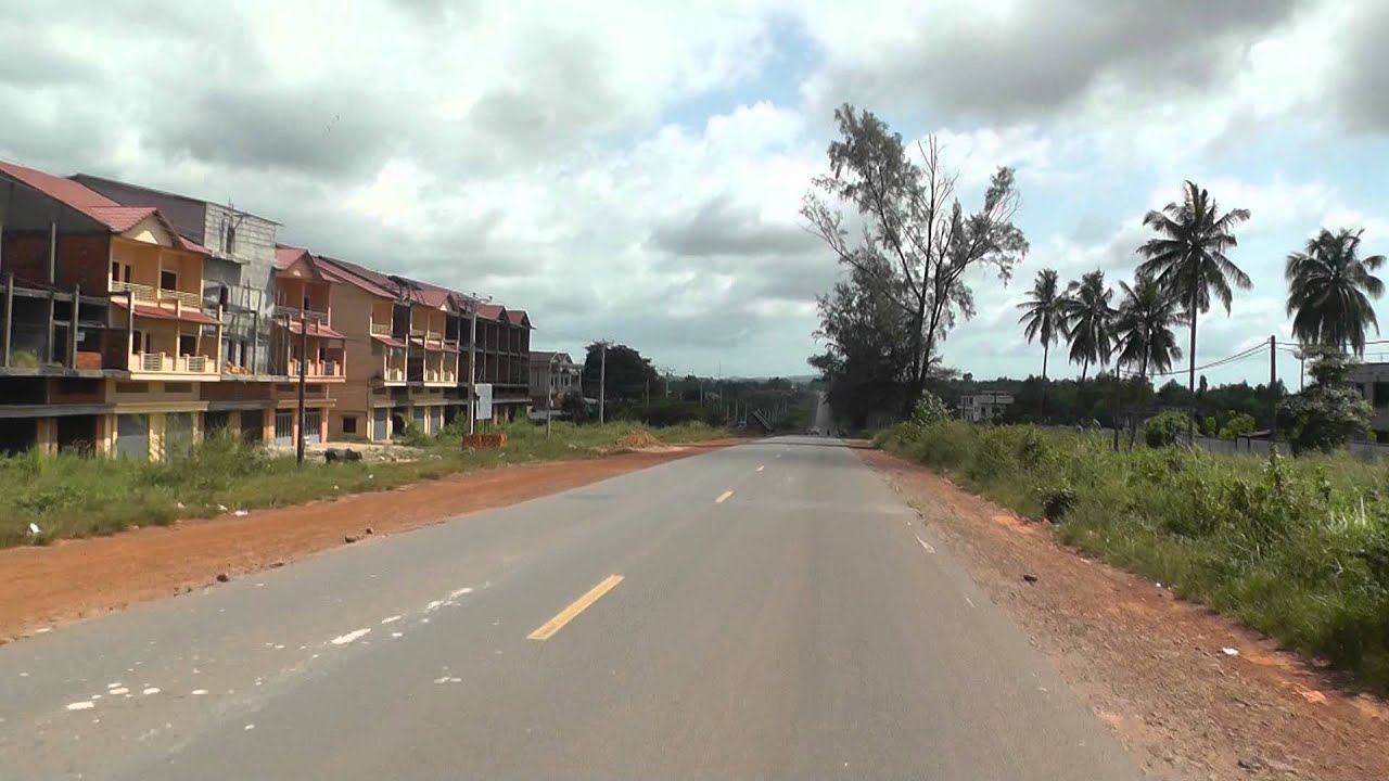 Road leaving town, Sihanoukville, Cambodia, 2012