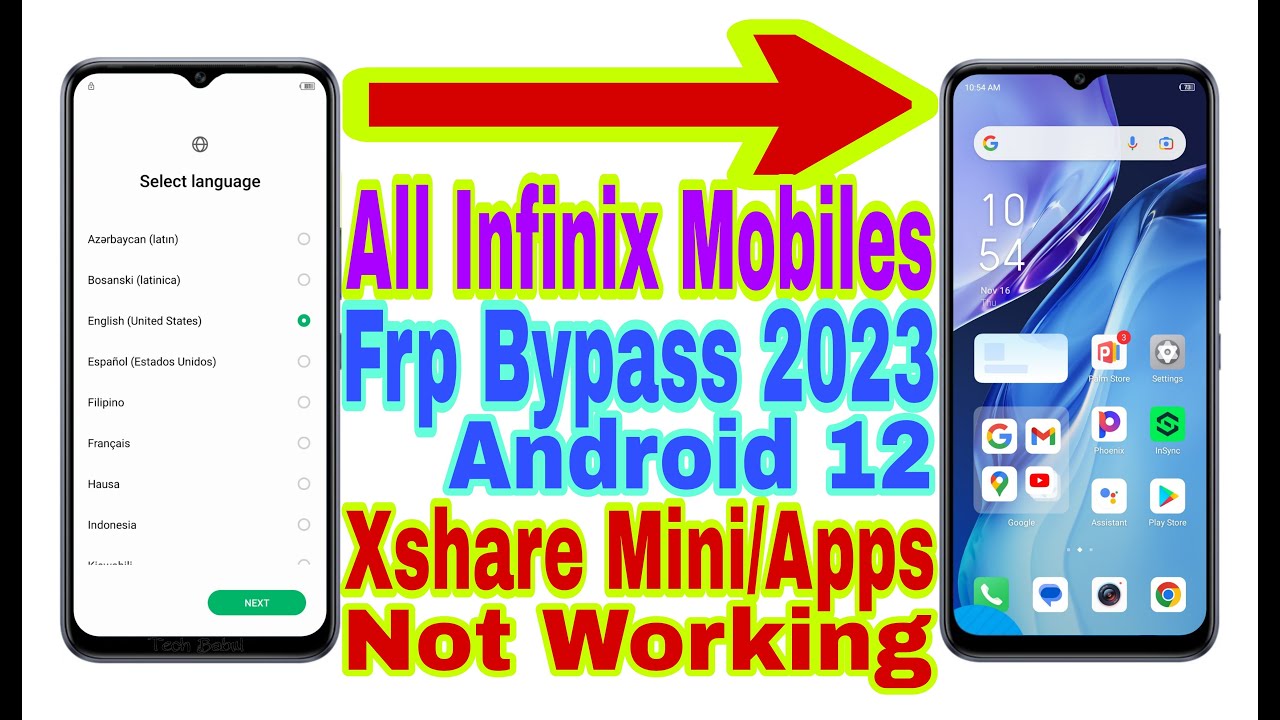 All Infinix Android 12 Frp Bypass | Xshare Not Show/Apps Not Open | New Trick 2023 | Reset Frp Lock