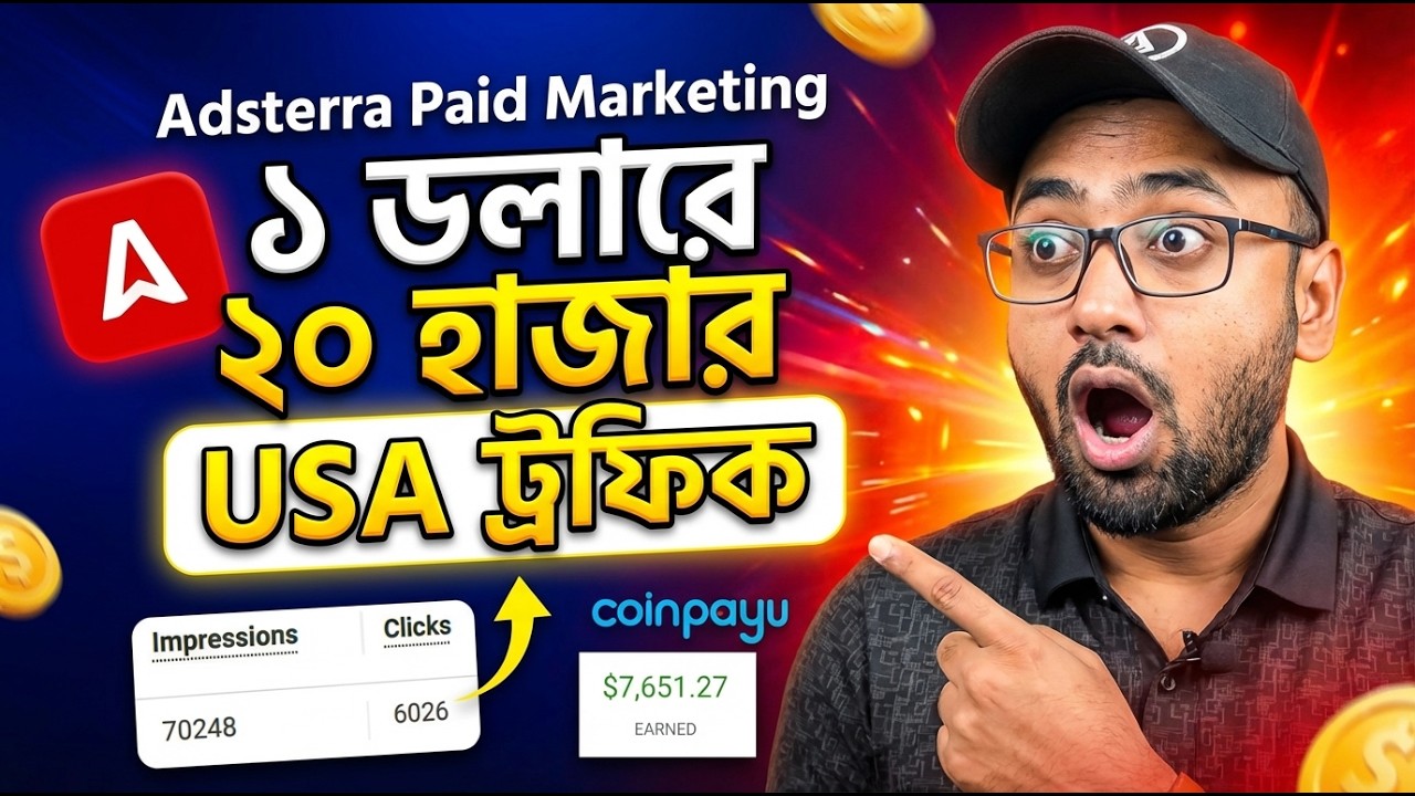 Adsterra Paid Marketing | ১ ডলারে ২০ হাজার usa ট্রফিক  | এখনই শুরু করুন ইনকাম জার্নি