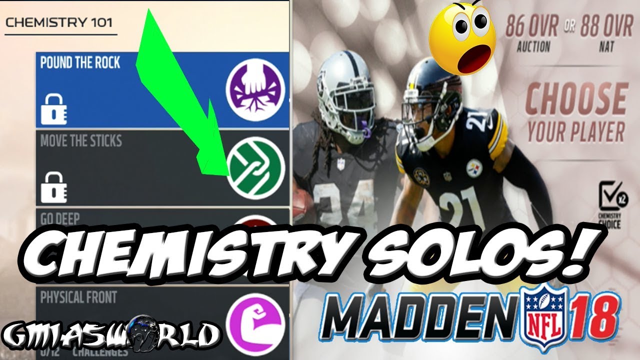 Madden 18 Ultimate Team Tips: ALL NEW CHEMISTRY 101 SOLOS DETAILS & FEATURES EXPLAINED IN MUT 18