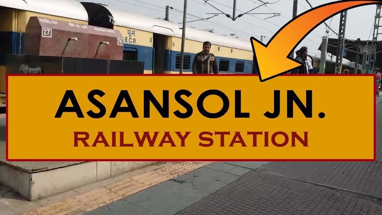 ASN, Asansol Junction railway station, India in 4k ultra HD