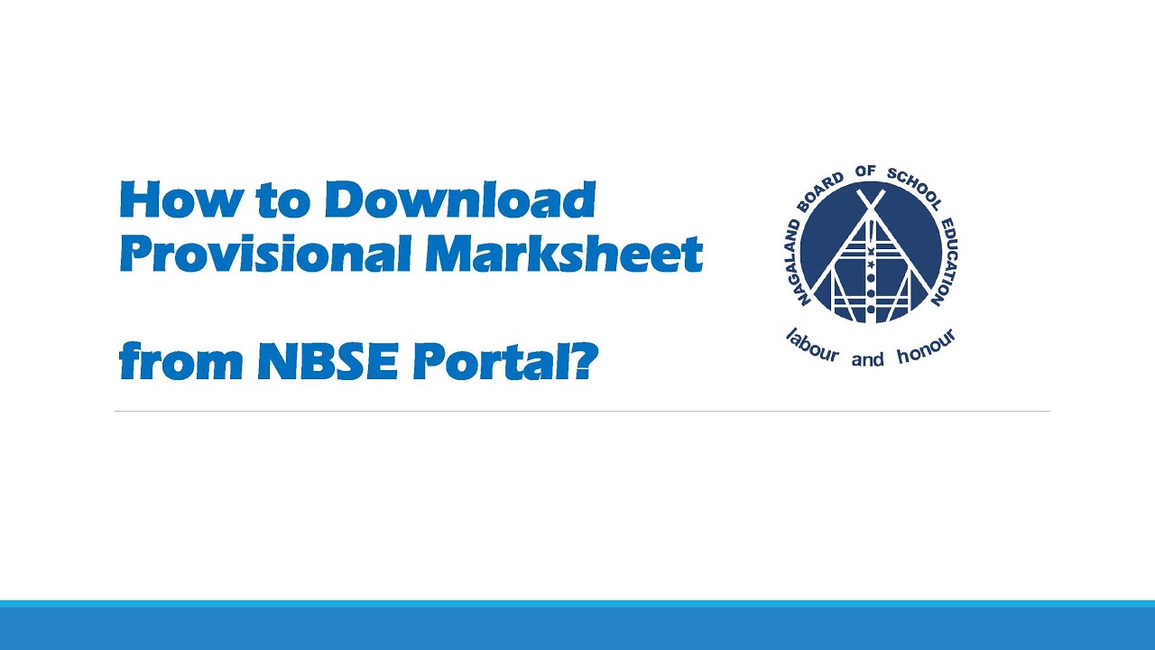 How to Download Provisional Marksheet from NBSE Portal?