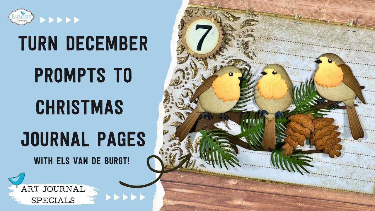 How to Create Christmas Journal Pages using the December Prompts.