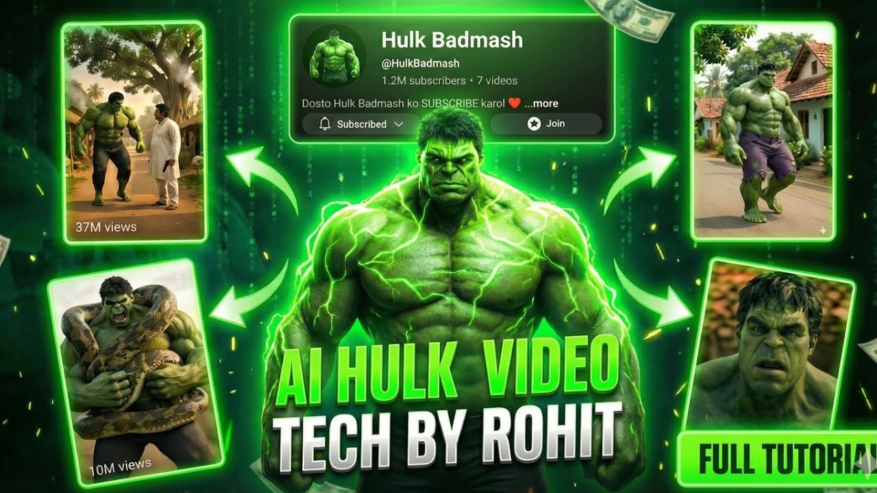 How To Create Perfect HULK AI Videos 🤯 | Hulk Badmash AI Video Kaise Banaye | Full Step-By-Step 🤑