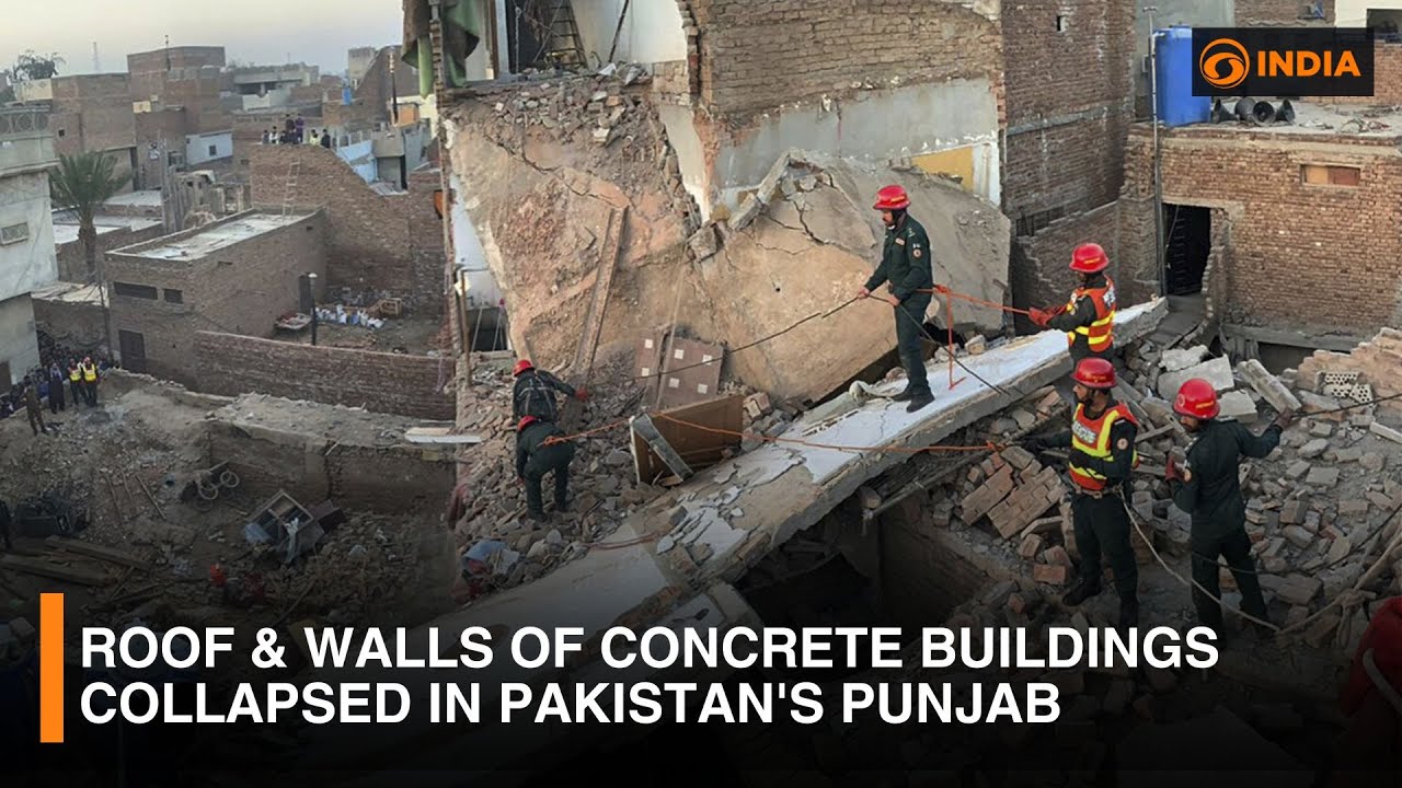 Roof & walls of concrete buildings collapsed in Pakistan's Punjab | Operation Sindoor | DD India