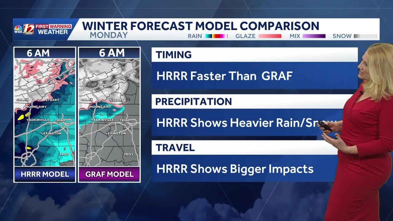 Freezing fog early Sunday, winter weather and snow chances return to North Carolina on Monday, De...