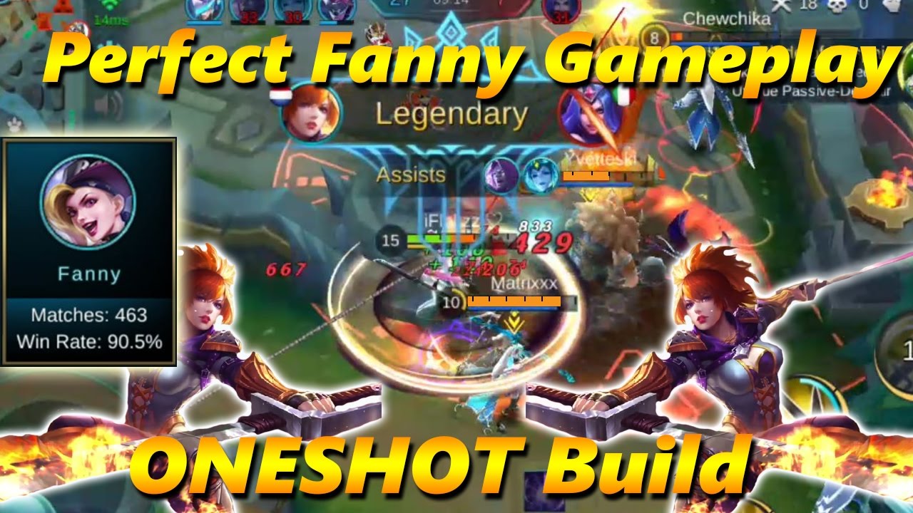 Perfect Fanny Gameplay - BEST ONESHOT FANNY BUILD - Mobile Legends