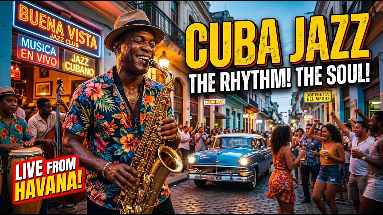Relaxing Son Cubano 🌴 Tres Guitar, Clave Rhythms & Cuban Café Ambience