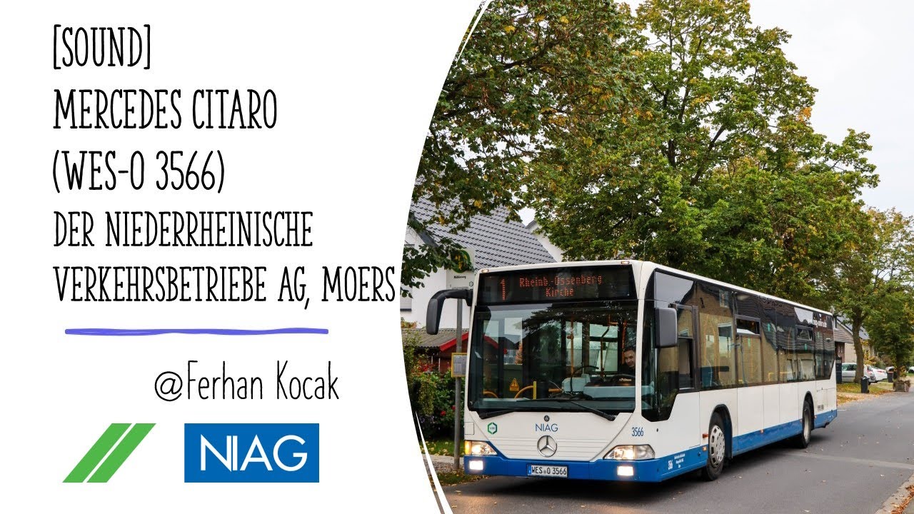 [Sound] Mercedes Citaro (WES-O 3566) der Niederrheinische Verkehrsbetriebe AG, Moers