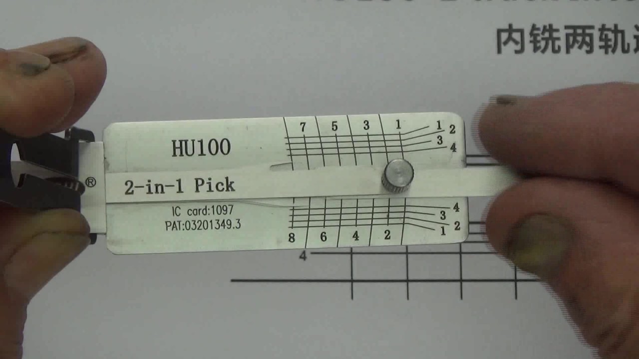 Lockmall Lishi HU100 v.3 2-in-1 Pick/Decoder Tool