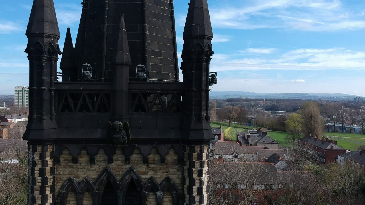 Christchurch Spire Stockport March 2019 DJI Spark