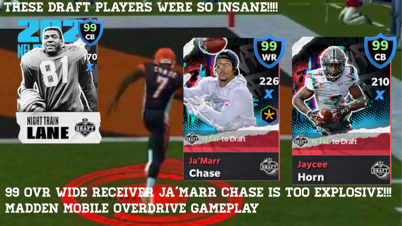 99 OVR WIDE RECEIVER JA&rsquo;MARR CHASE IS TOO EXPLOSIVE!!! MADDEN MOBILE OVERDRIVE GAMEPLAY