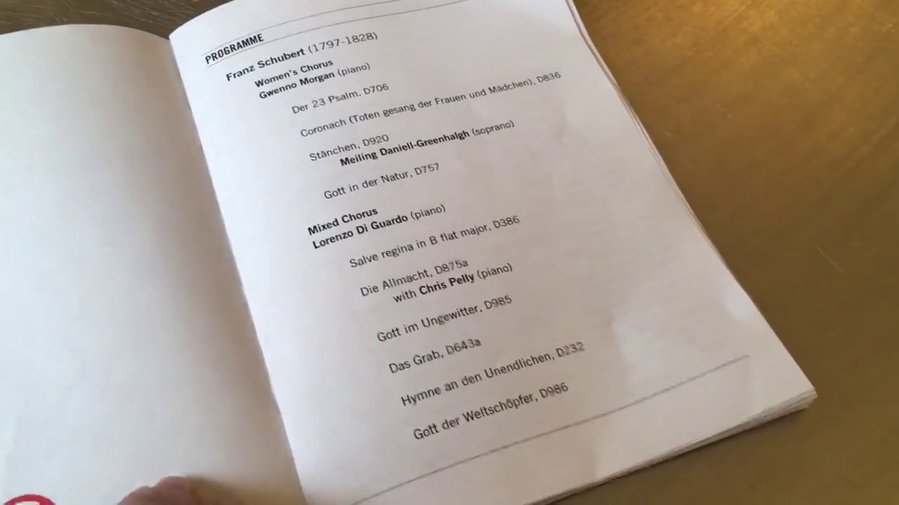 Schubert Choral - Leeds 2017