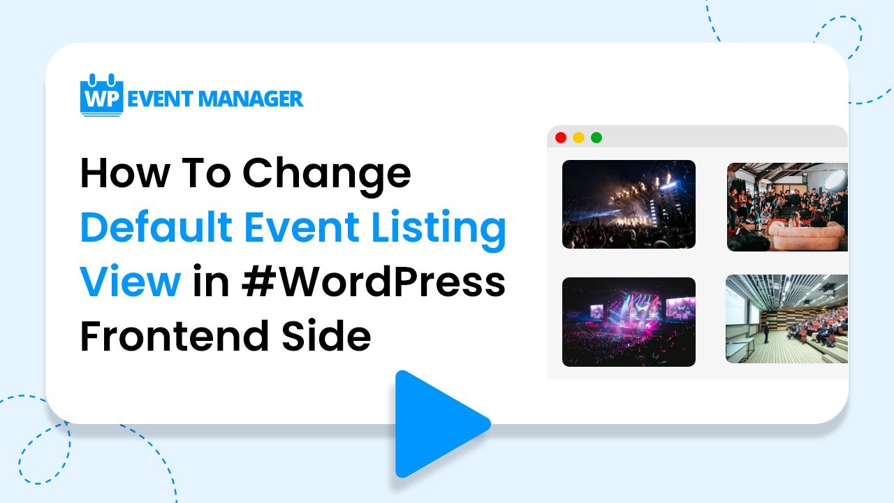 How To Change Default Event Listing View in #WordPress Frontend Side