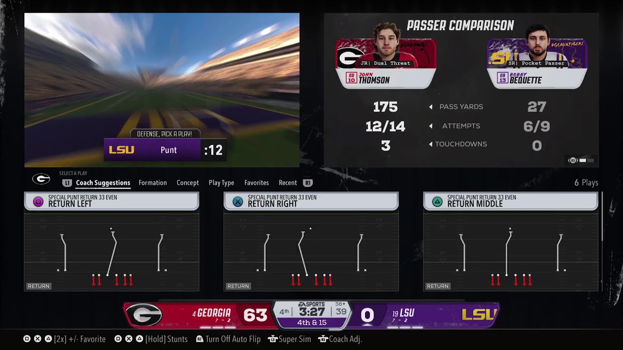 Georgia vs LSU