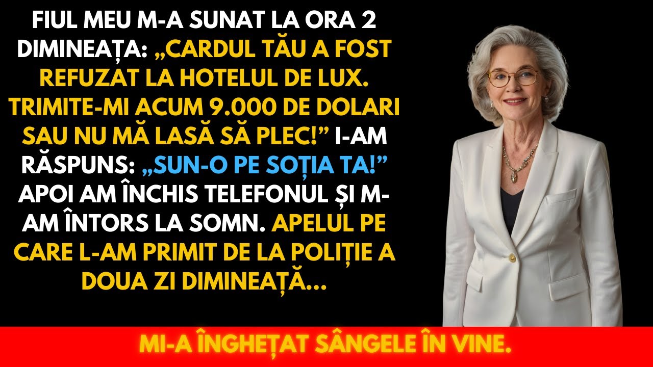 M-a Sunat la 2 Dimineața: „Cardul Tău a Fost Refuzat la Hotel. Trimite-mi 9.000 $ Acum!”