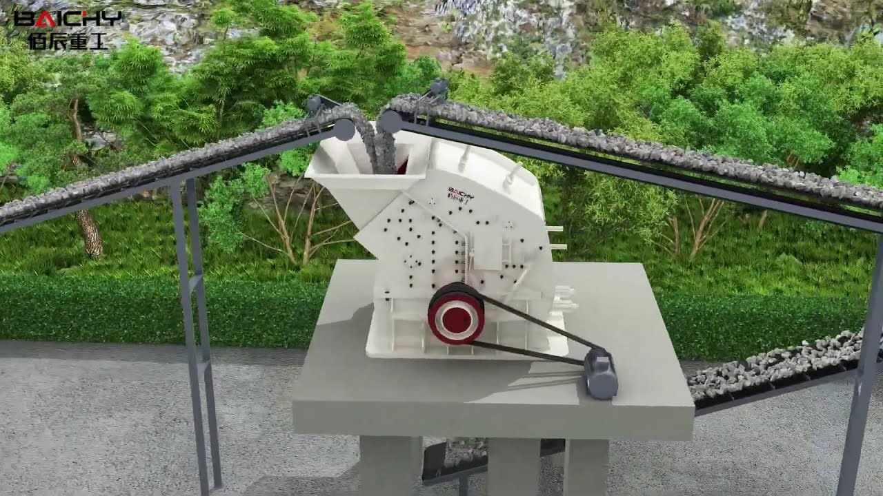 Hard stone crusher plant simulation