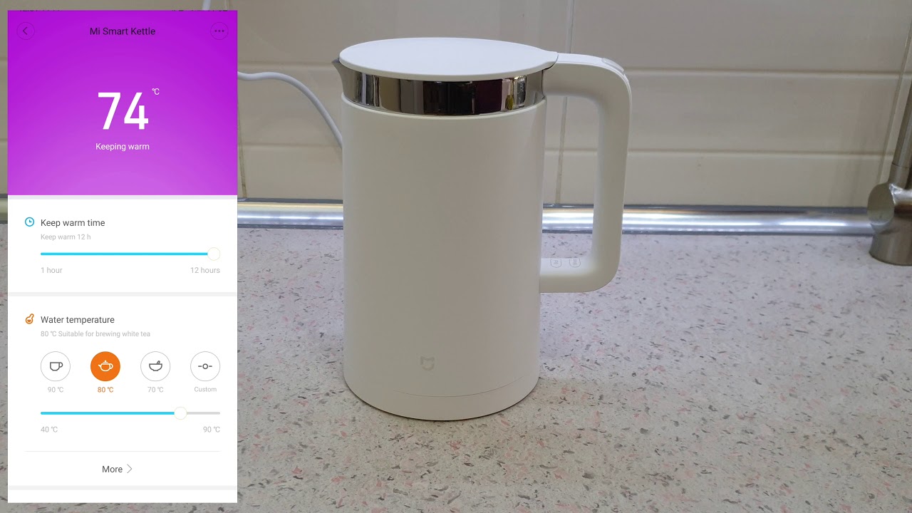 Умный чайник Xiaomi MI ZHF4012GL отлично с управлением через приложение. Тестирование.