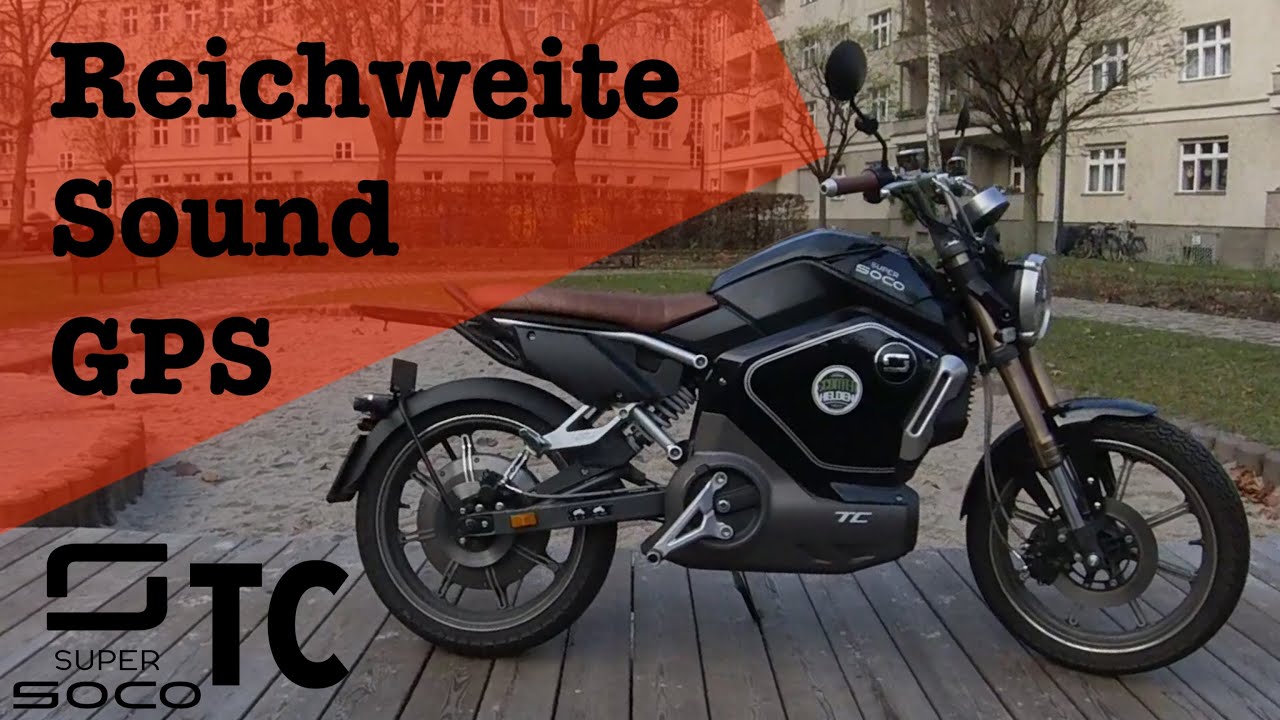 Super SOCO TC : Fahrgeräusch und Reichweite (ungedrosselt, GPS-genau)