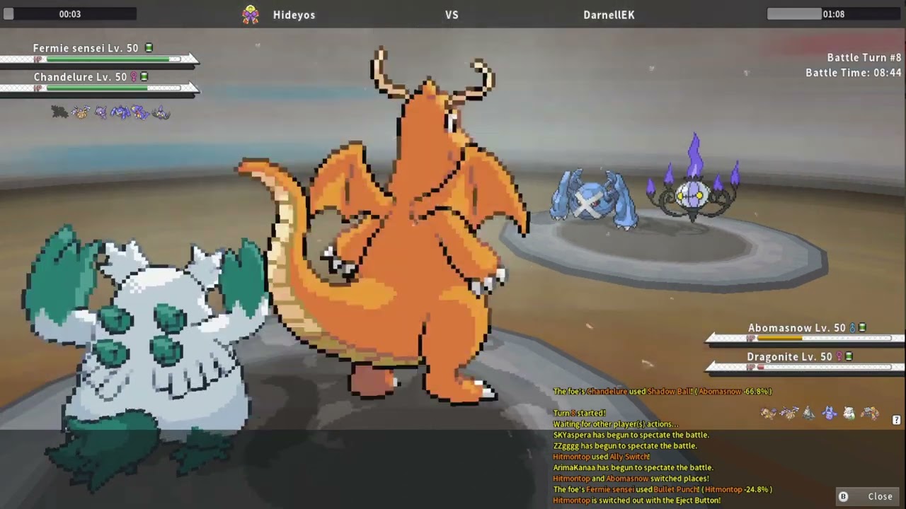 PokeMMO Tournament Community Combat Doubles #432 - Hideyos vs DarnellEK