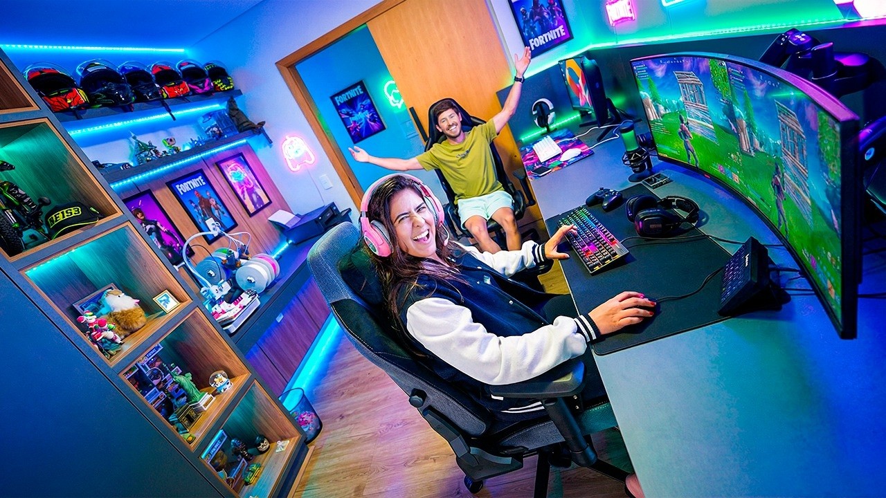 AGORA SIM! NOSSO QUARTO GAMER ESTÁ 100% PRONTO! 😱