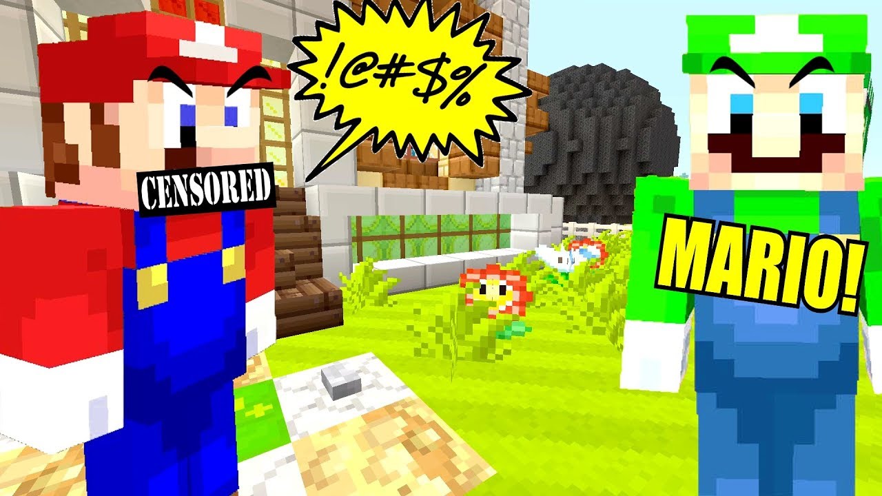 MARIO SAYS A BAD WORD! *CURSING!* | Super Mario Series | Minecraft [289]