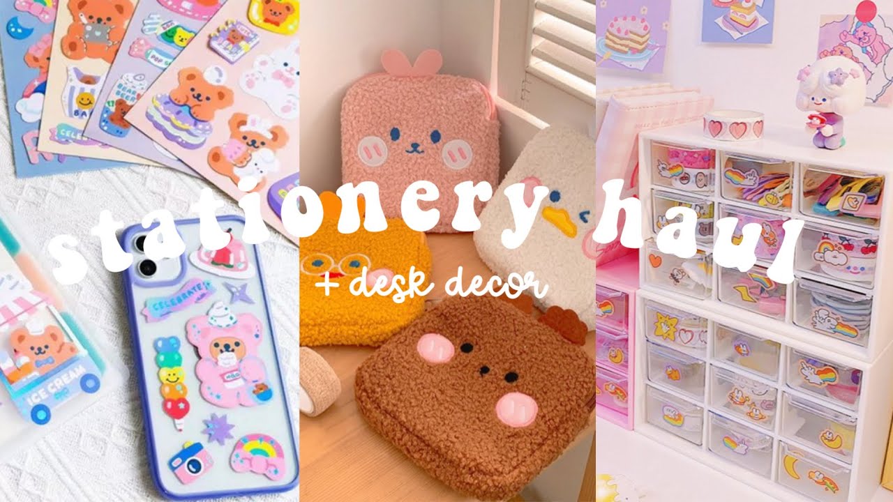 Huge stationery and desk organization haul / ASMR and aesthetic ✨
