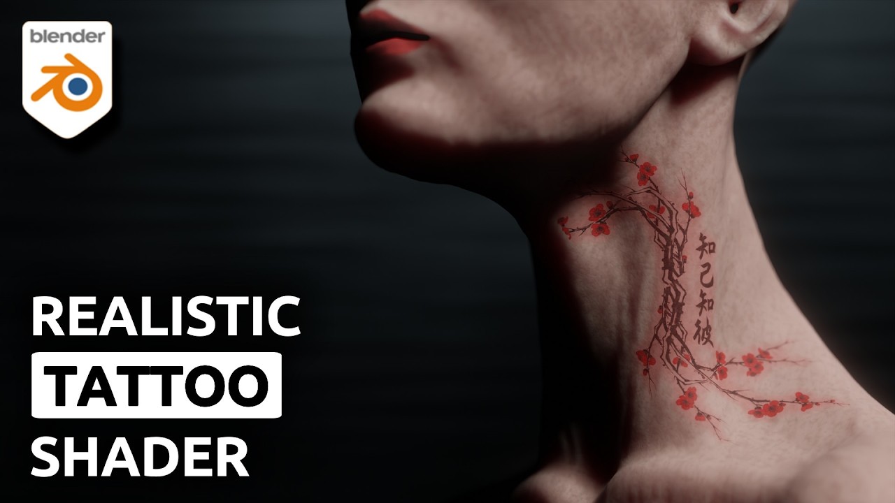 Blender Tutorial - Realistic Tattoo Shader in 7 Minutes