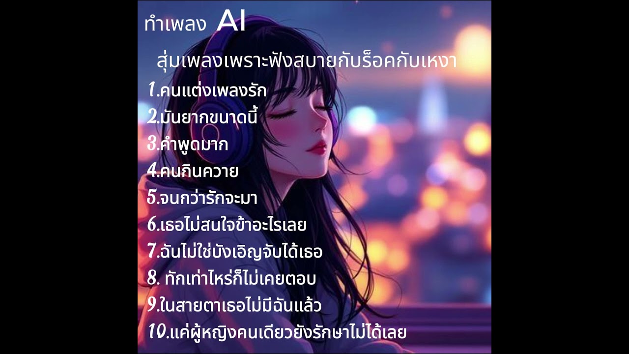 ทำเพลงai สุ่มเพลงเพราะฟังสบายกับร็อค