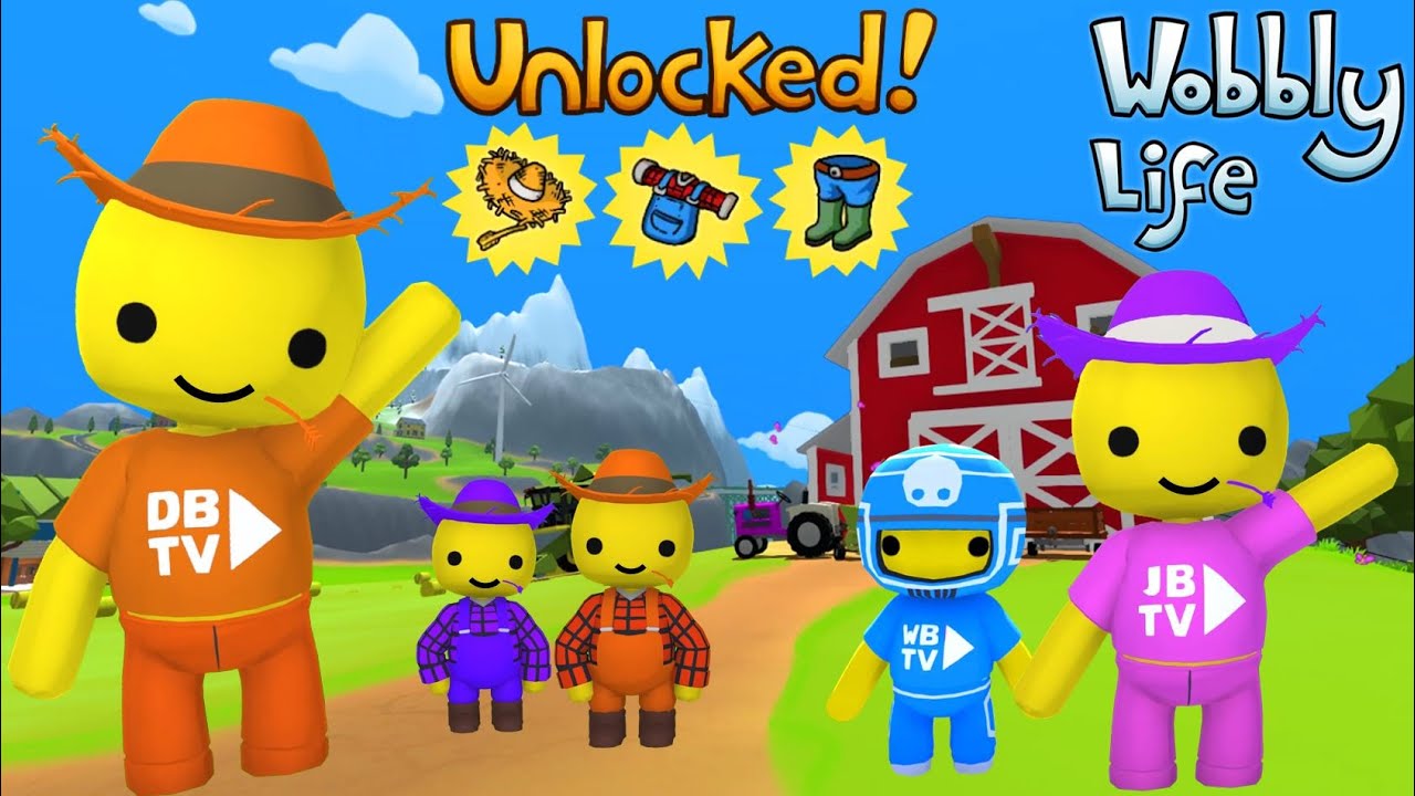 WE UNLOCKED ALL THE FARMER OUTFIT PIECES IN WOBBLY LIFE