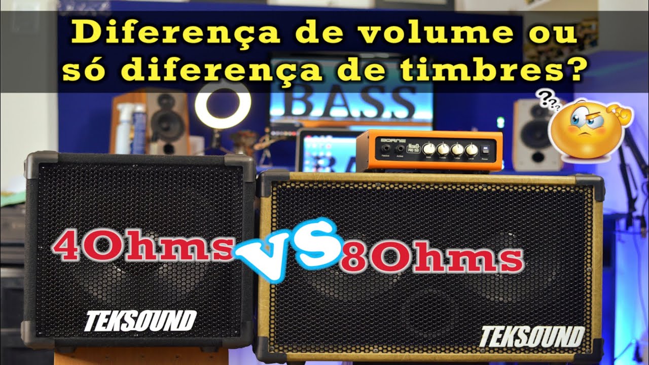 Caixa em 4Ohms (1x12) X Caixa em 8Ohms (2x10) - Caixas Teksound + Cabeçote Borne Nano Pro 150