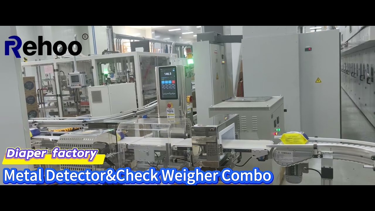 Rehoo the new combination of Metal detector & check weigher for the diaper, Reliable solutions for u