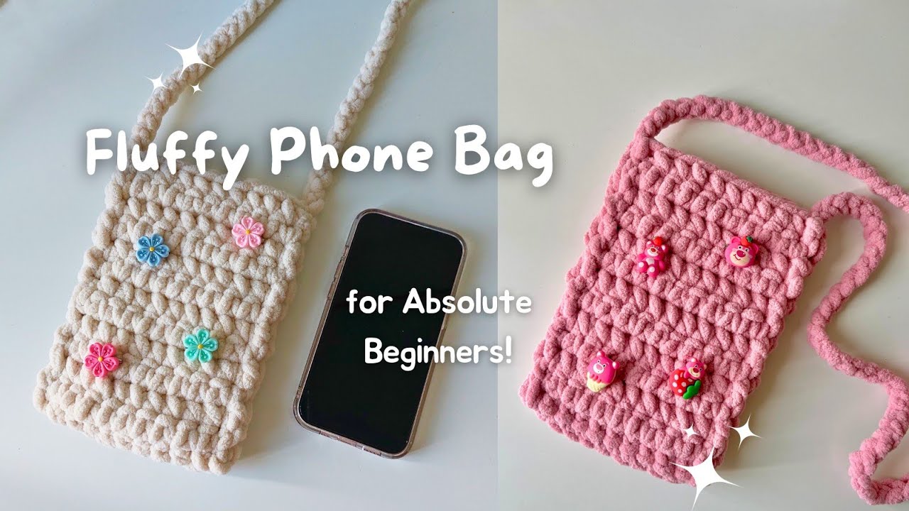 Fluffy Phone Bag Crochet | Beginners Friendly | Kyomicraft