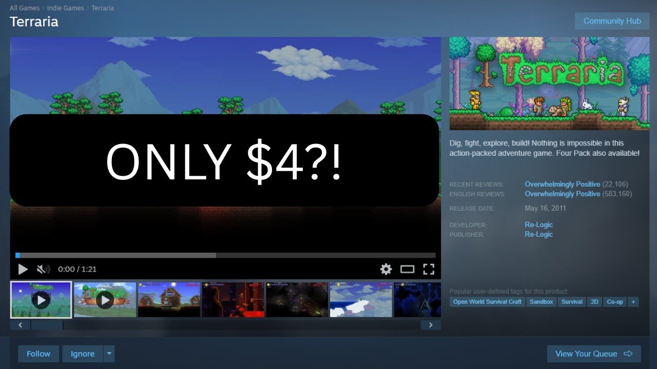 Trying to redeem a Steam inventory gift in 2026! (terraria for $4!)
