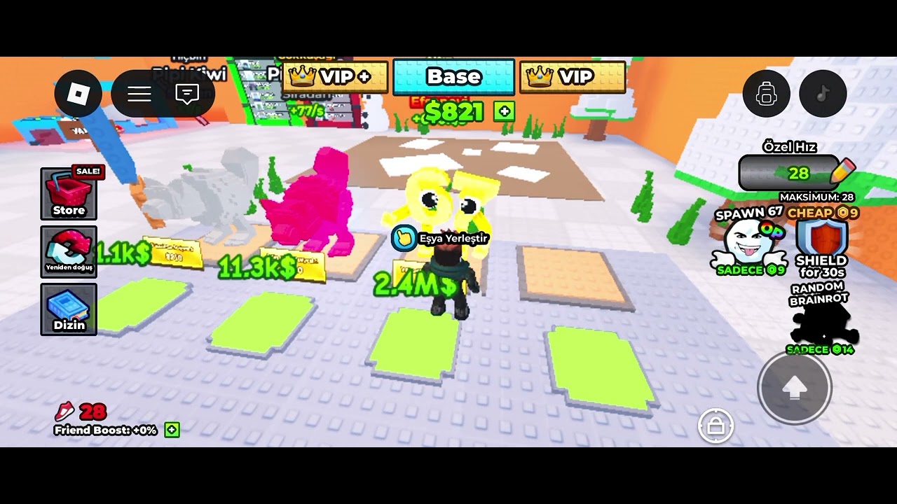 Brainrotlari kardan tsunamiden kurtar:roblox çok iyi geçdi
