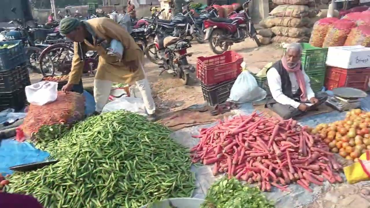 #minivlog Rasra sabji mandi   fal mandi Rasra 