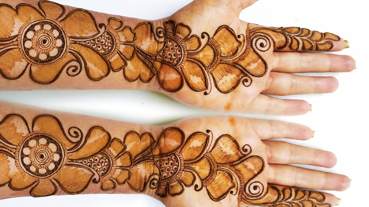 simple easy shaded arbic henna design ll आऱेबिक सेडेड मेहंदी डिजाइन ll simple mehandi for beginners