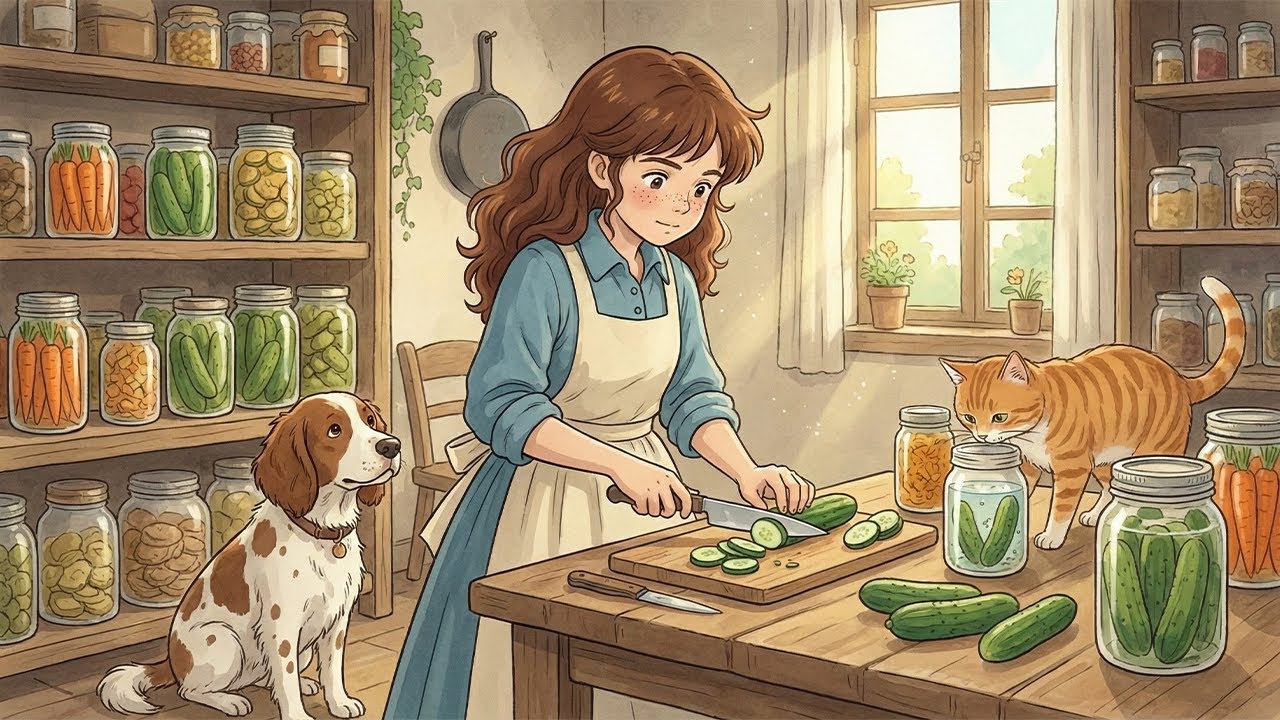 Living in small countryside 🛖 Peaceful Day 🍃 (Ghibli Style ASMR)