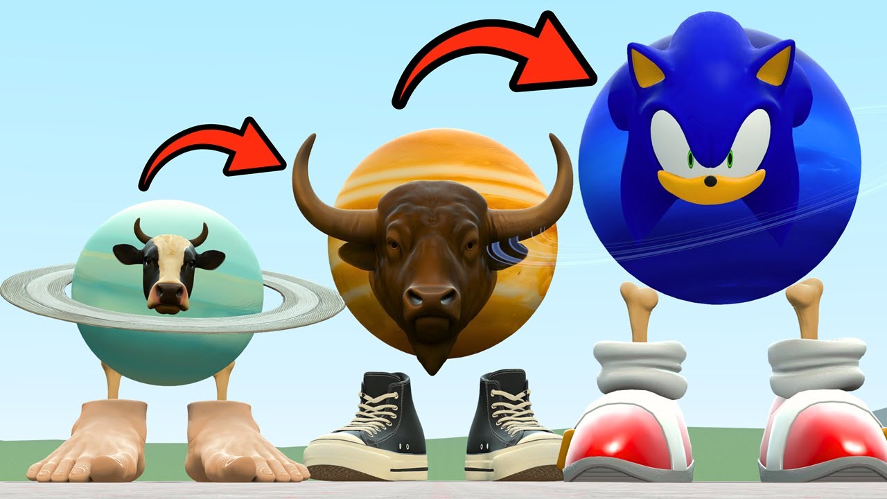 NEW NEPTUSONIC VS IL BISONTE GIUPPITERE GIUPPITERCITO VS LA VACA SATURNO SATURNITA In Garry's Mod