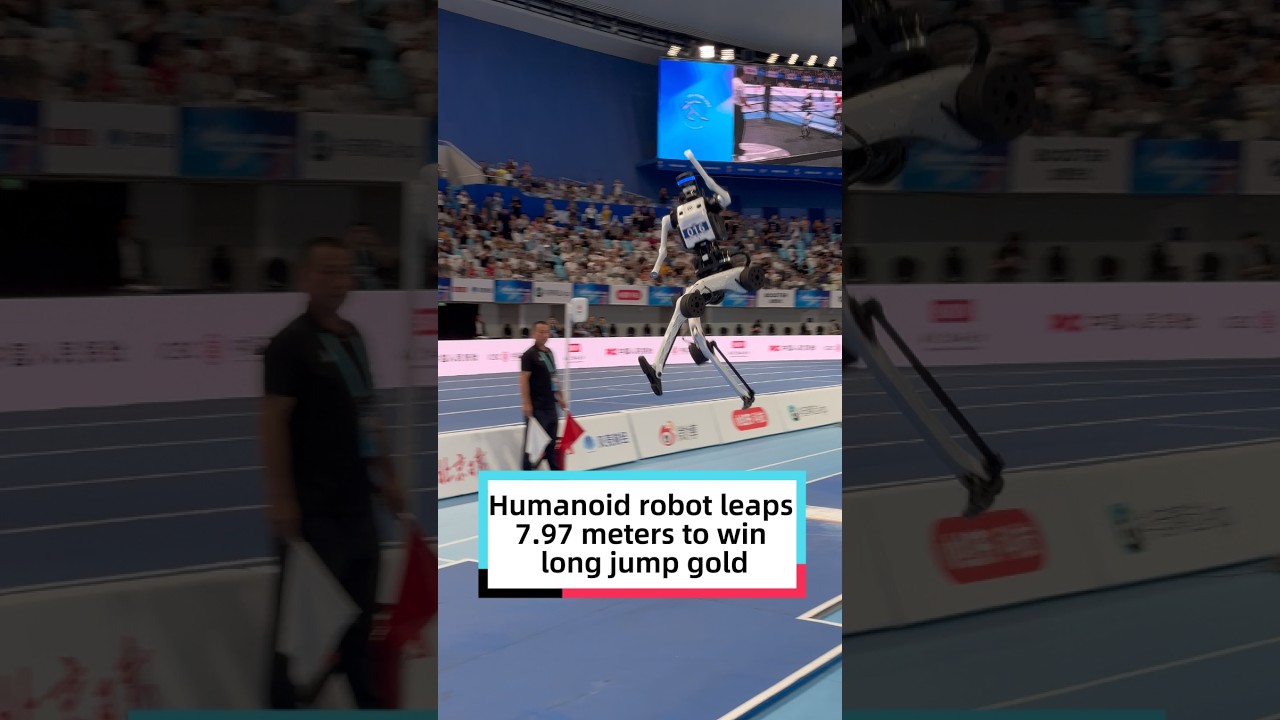 Humanoid robot leaps 7.97 meters to win long jump gold