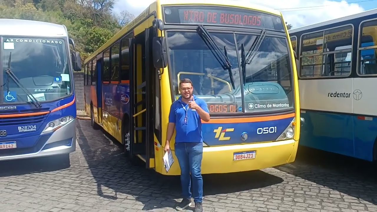 Transportes Costa - Caio Millenium 2 n° 0501 no evento entre onibus e montanhas em Nova Friburgo RJ