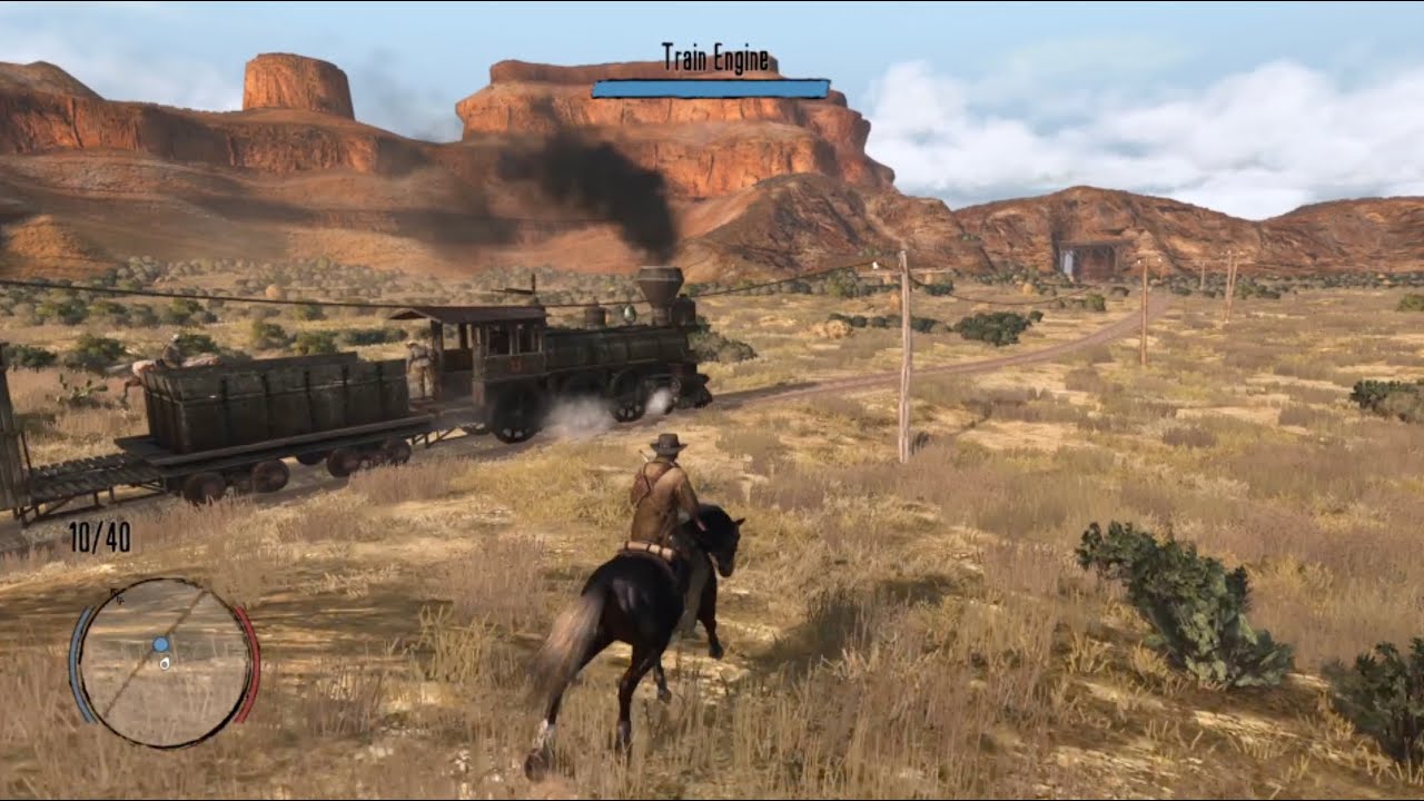 John Marston Protecting Train from Rebels | Red Dead Redemption 60 FPS Gameplay