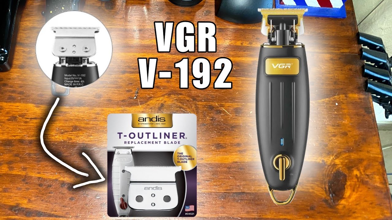 Review Trimmer VGR V-192 con cuchillas ANDIS t- OUTLINER