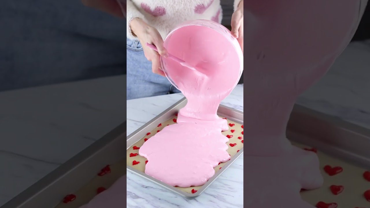 Making a Cake Roll for Valentine&rsquo;s! #shorts #baking
