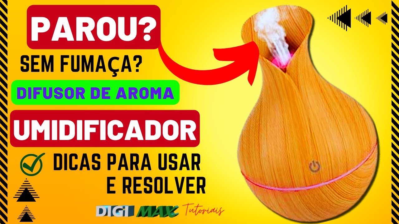 Umidificador de ambiente PAROU de funcionar? NÃO sai fumaça? Aprenda a usar e resolver. SUPER DICA!